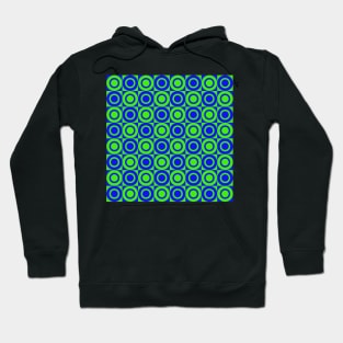 blue and green minimalist geometrical pattern Hoodie